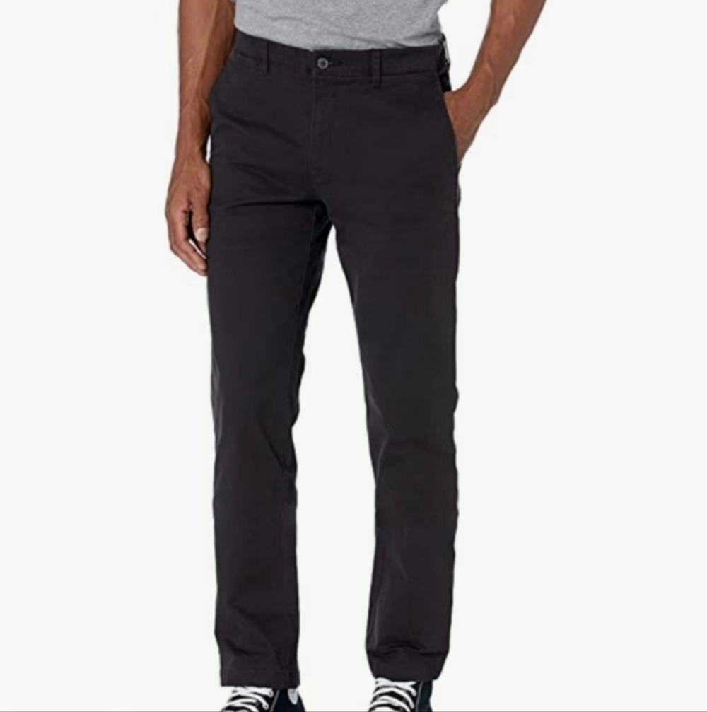 ZNT18 Black Chino Pants Mens 40/34 Preppy Academia